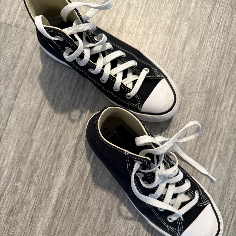Kids Black High-Top Sneakers